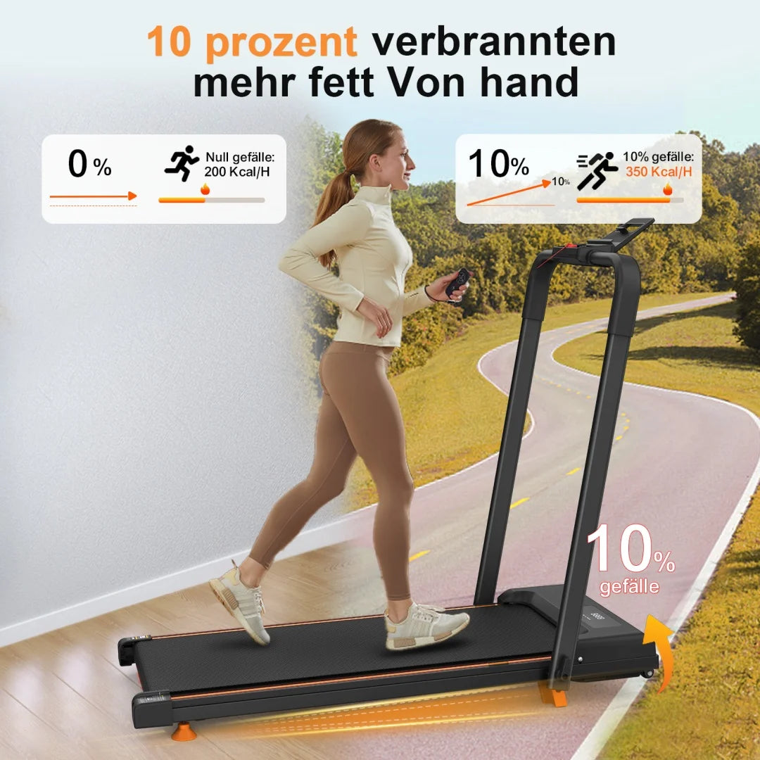 EU Stock Electric Treadmill Home Use Foldable Remote Walking Pad Multi-Function with LED Screen Max User Weight 120kg-5