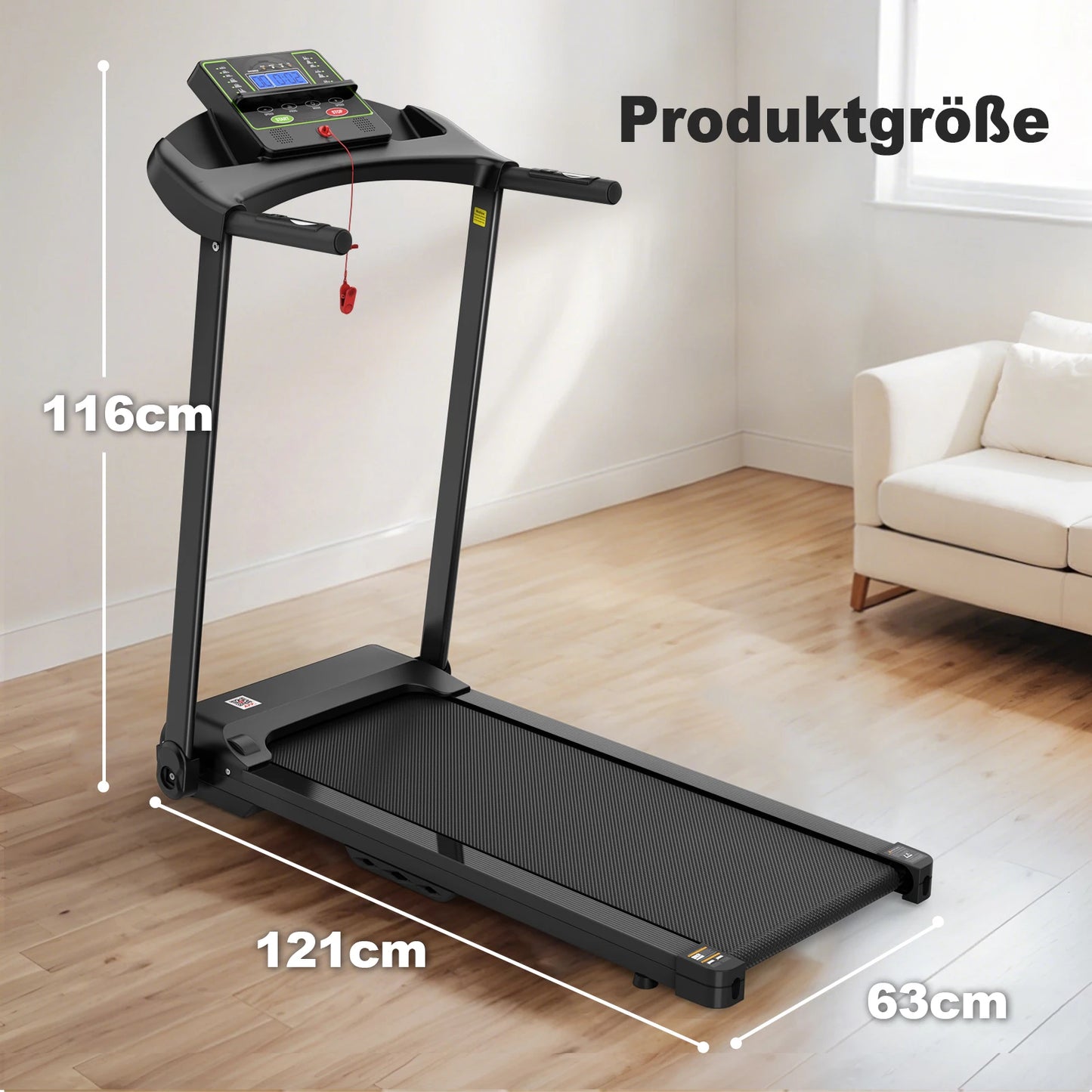 EU Germany Stock Multi-functional and Portable Electric Potable Treadmill Foldable 120KG Max User Weight Treadmill-5